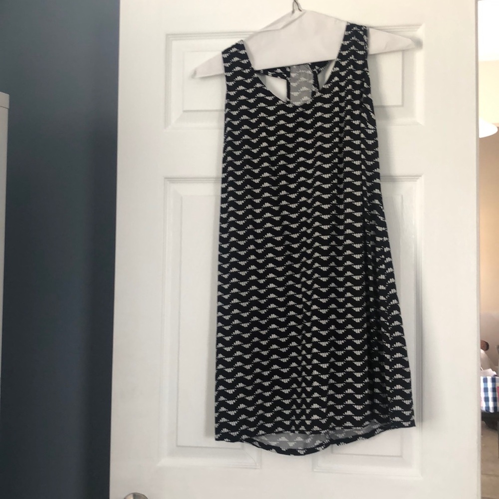 A black and white dress